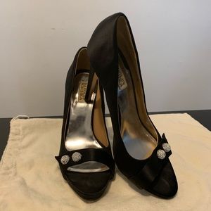 Badgley Mischka Banner Crystal Open-Toe Pump